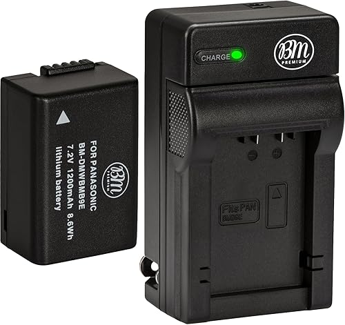 BM Premium DMW-BMB9 Cargador de batería y batería para Panasonic Lumix DC-FZ80, DMC-FZ40K, DMC-FZ45K, DMC-FZ47K, DMC-FZ48K, DMC-FZ60, DMC-FZ70,