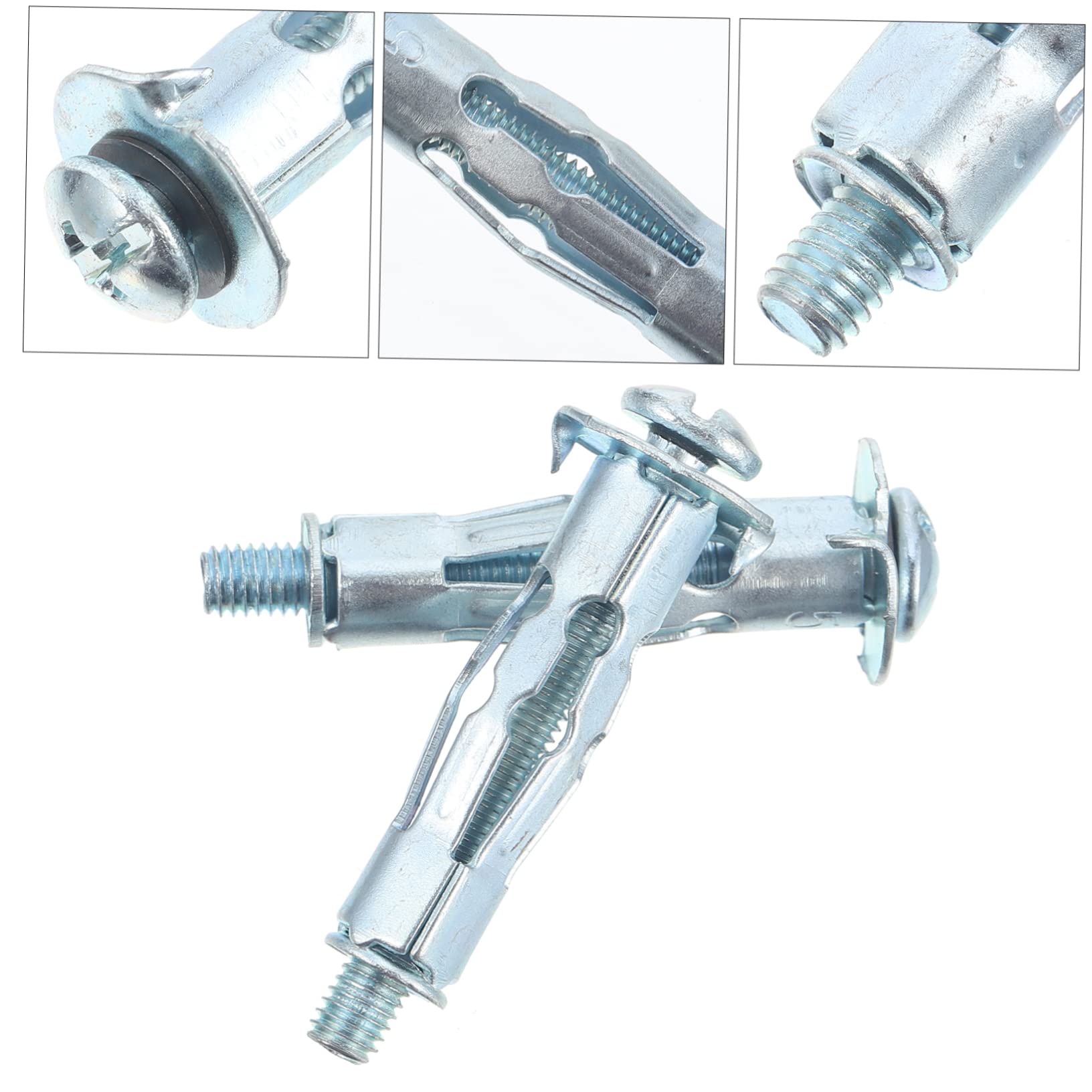 MUSISALY 20pcs Drywall Expansion Bolts Wall Anchors Screws Kit Heavy Duty Anchor