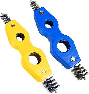 LBG Products 4-in-1 Copper Pipe Cleaner 2PCS Tools, Copper Tubing Pipe Wire Brush Cleans Inside Outside Thread for Pipe Fittings and Tubing,Plumbing Installation,Soldering