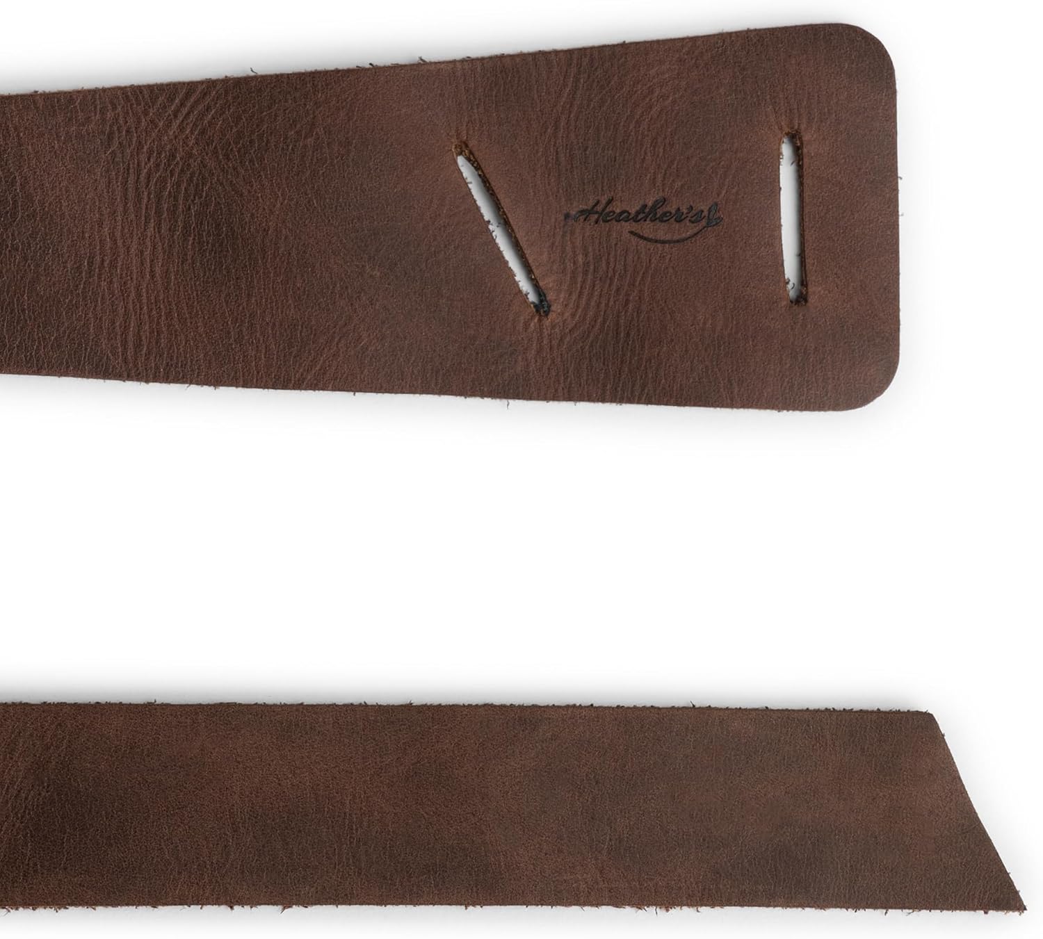 Heather's, Formal Belt for Women, No-Buckle Belt, Fashion Belly Accessory, Full Grain Leather, Handmade, Bourbon Brown