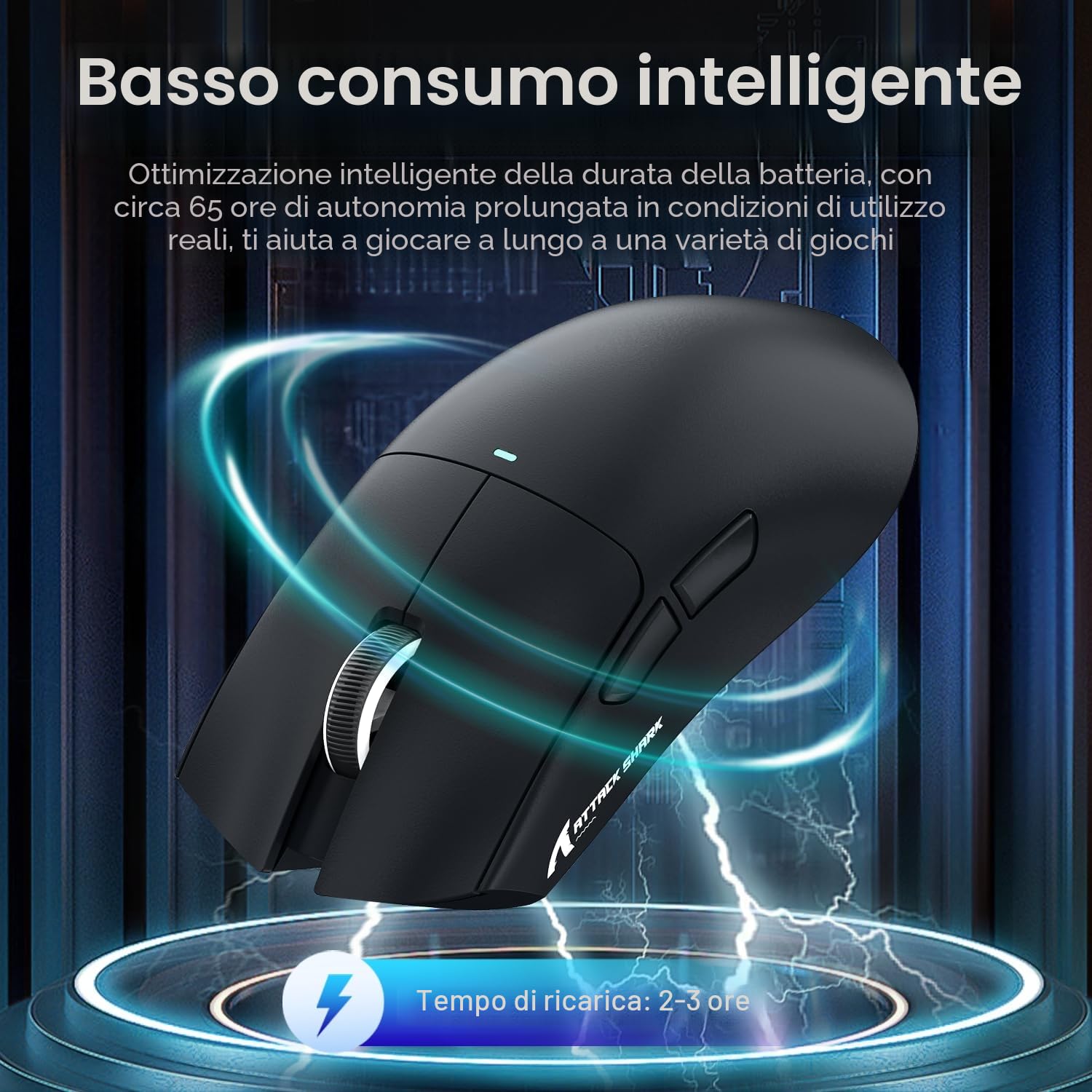 ATTACK SHARK X11 Gaming Mouse PixArt PAW3311 22000 DPI Wireless Wired BT 2.4G Black