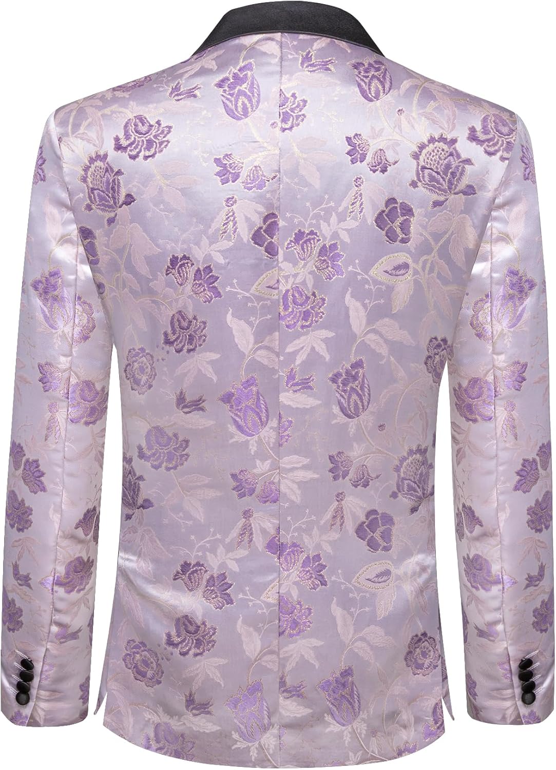 Barry.Wang Blazer for Men Paisley Sport Coat Lightweight Suit Jacket Regular Tuxedo Flower Mardi Gras Carnival Gift