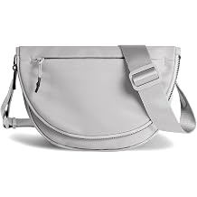 Crescent Bag for Women and Men, Fashion Medium Nylon Folding Crescent Moon Bag Single Shoulder Bag with Adjustable Strap