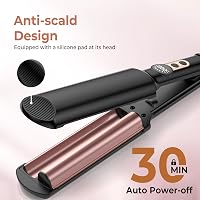UKLISS Mini Hullám Hajsütő 120-200°C Utazási Méret Hullámvasaló Hordozható 8