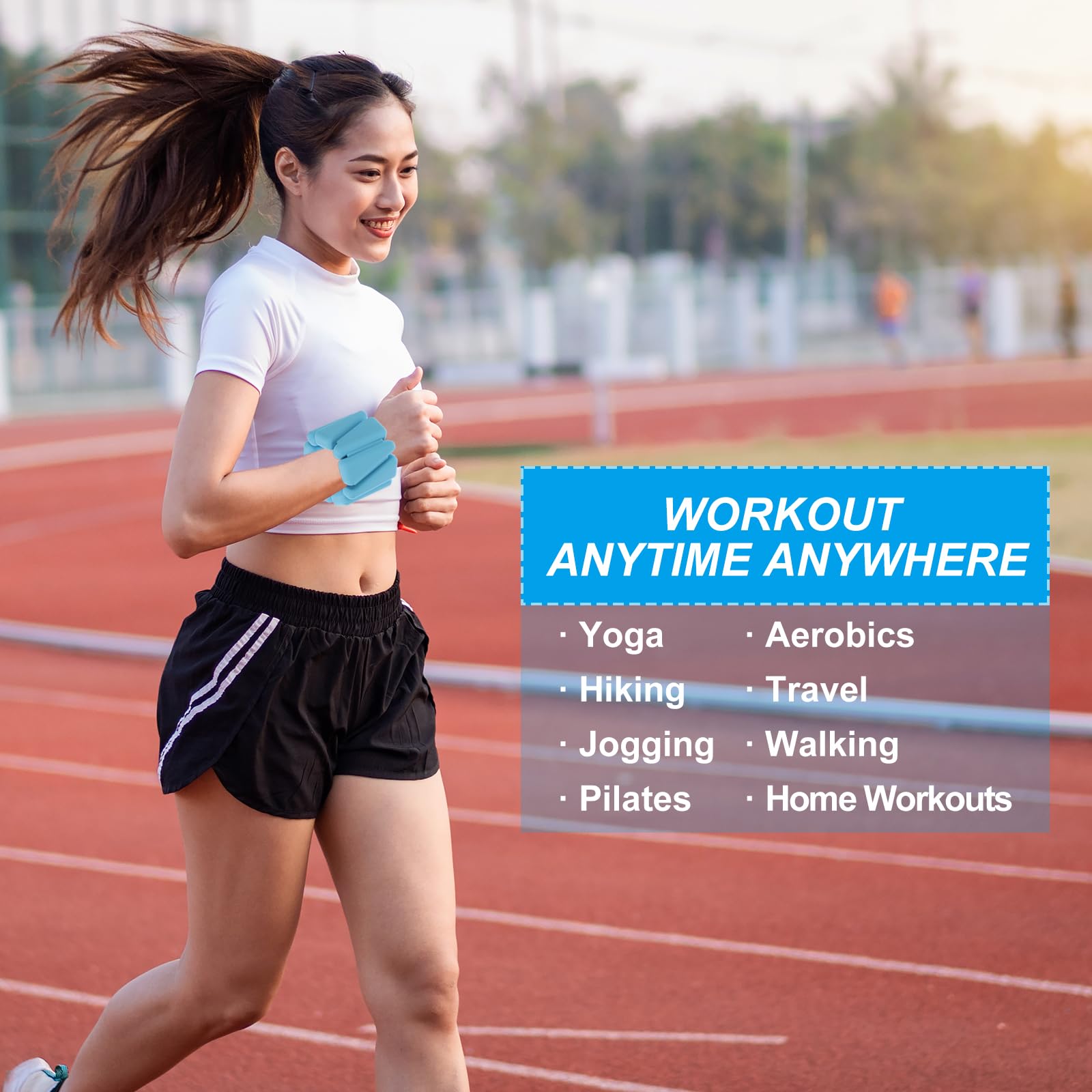PATIKIL Pesi da polso, regolabili, per caviglie, indossabili, per donne, uomini, yoga, danza, jogging, aerobica, palestra, passeggiate, corsa