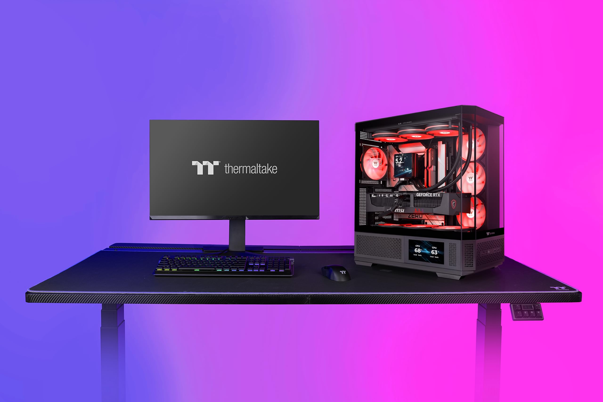 Thermaltake View 370 TG ARGB Torre Media Gaming | Ventiladores Preinstalados ARGB PWM (SF360 Reverse + SF120) | Cristal Templado | USB 3.2 x1 USB 3.0 x2 | Panel Frontal | Negro