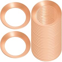 30Pcs Flare Gasket Assortment Kit, Fit for 5/8" Tube Size, 45 Degree Copper Flare Fittings Flared Tube Fittings for Air Conditioner Refrigeration Accessories