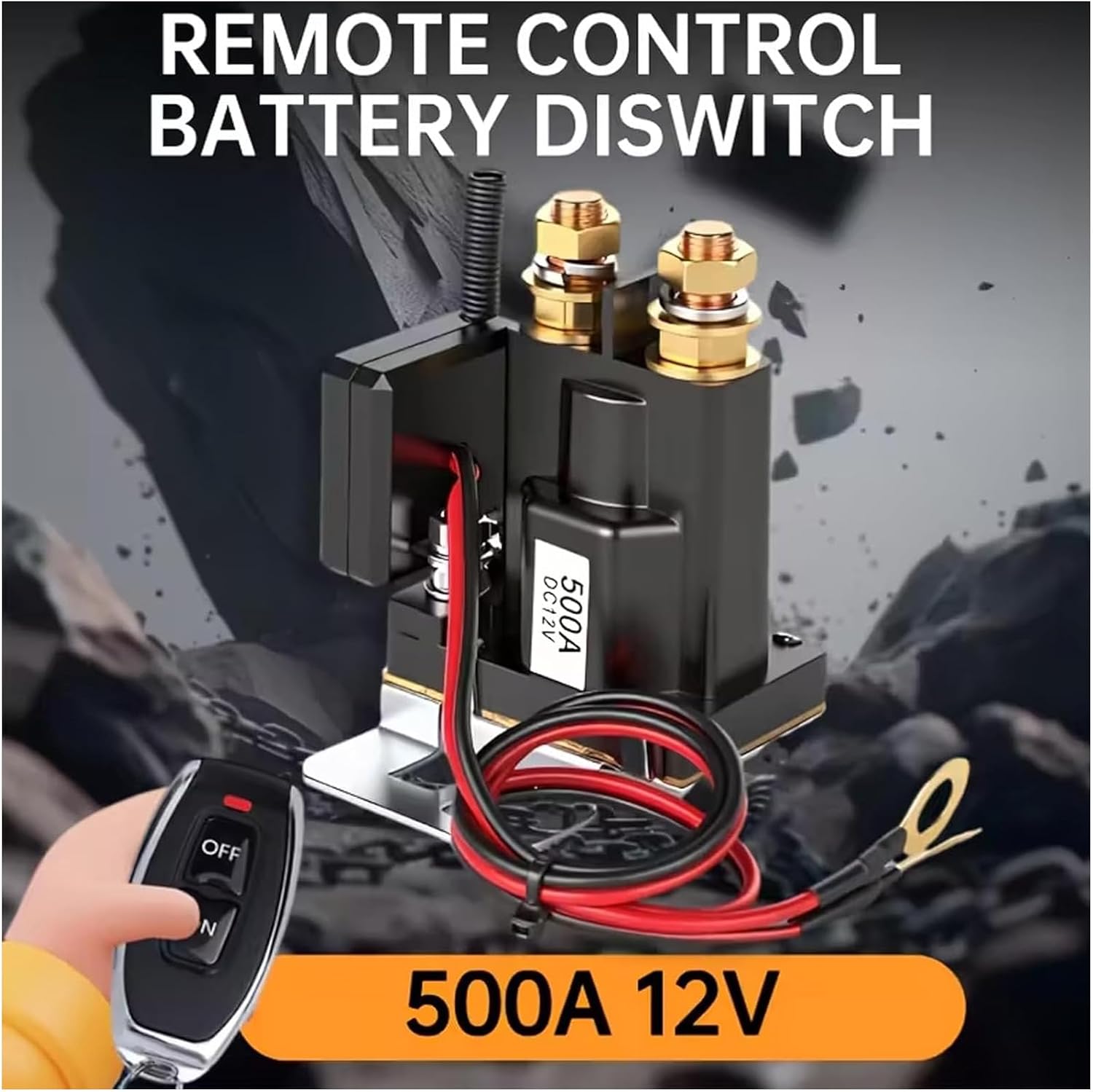 Wireless Remote Battery Relay & Disconnect Switch - Remote Start Warm-Up/Cool-Down, Anti-Theft Engine Cutoff, Easy DIY Installation for Cars, Trucks (12v)