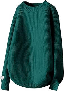 [Vchwop] セーター レディース リブニット クルーネック 長袖 春 秋 冬 ゆったり ニット セーター プルオーバー 無地 大きいサイズ 暖かい 快適 カジュアル トップス 日常 お出掛け 通勤