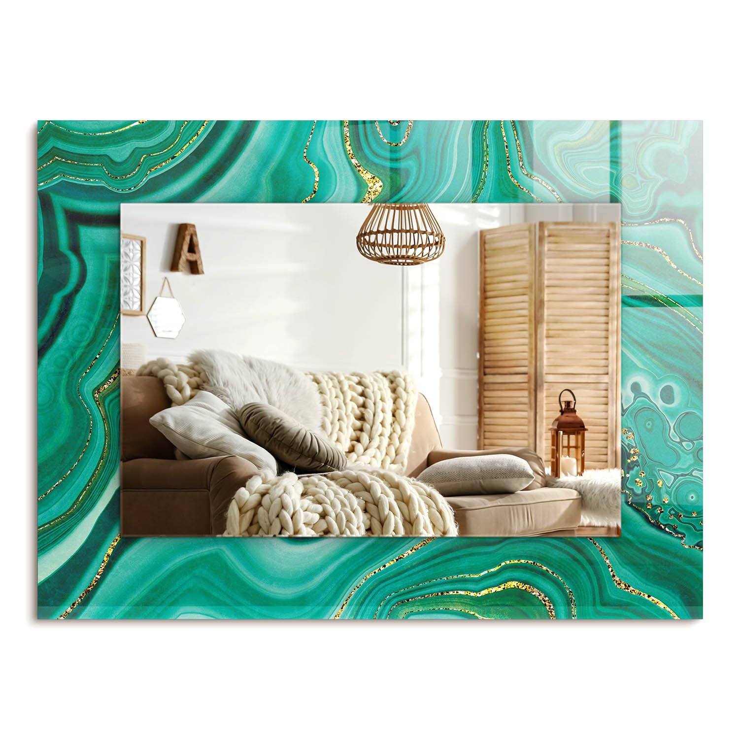 Miroir de salle de bain moderne 80x60 cm pour illuminer votre chambre ou salon