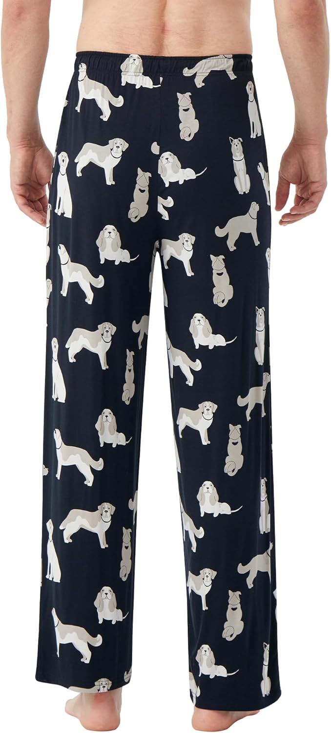 WiWi Viscose from Bamboo Mens Pajama Pants Soft Lounge Bottoms Sweatpants Sleep Pant Drawstring with Pockets S-XXL - Image 2