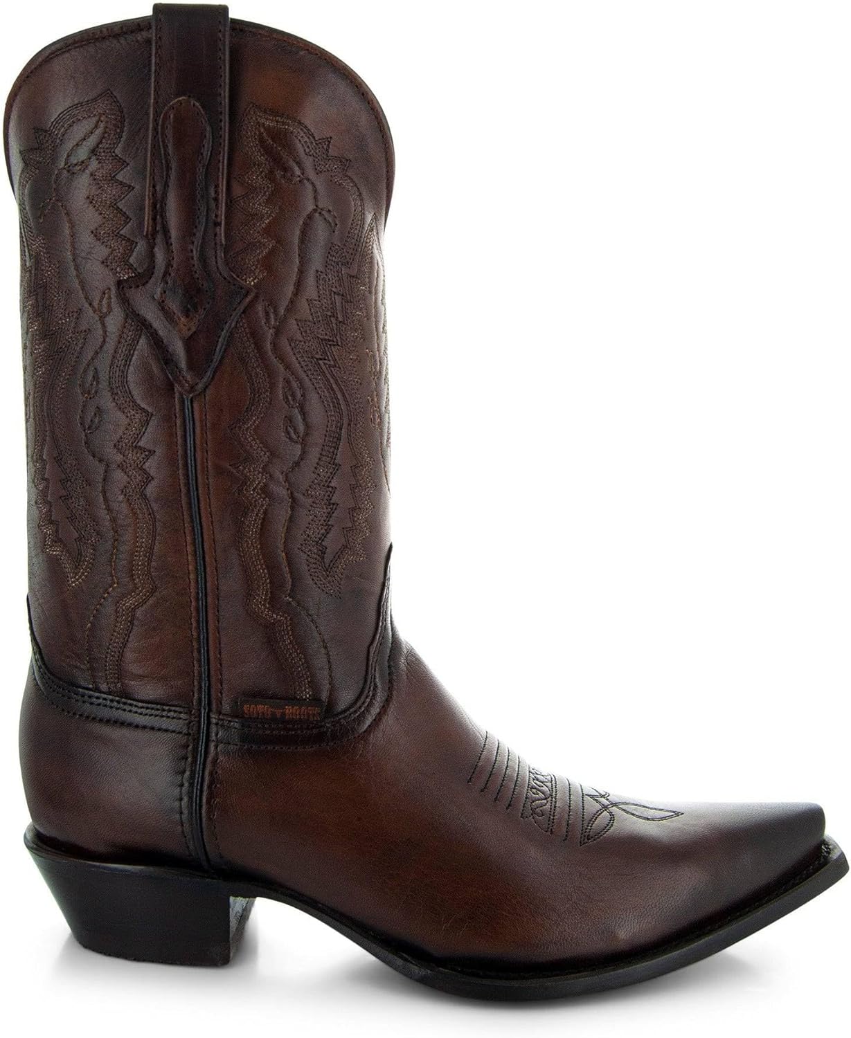 Soto Boots Mens Burnished Snip Toe Cowboy Boots H50030 - Image 8