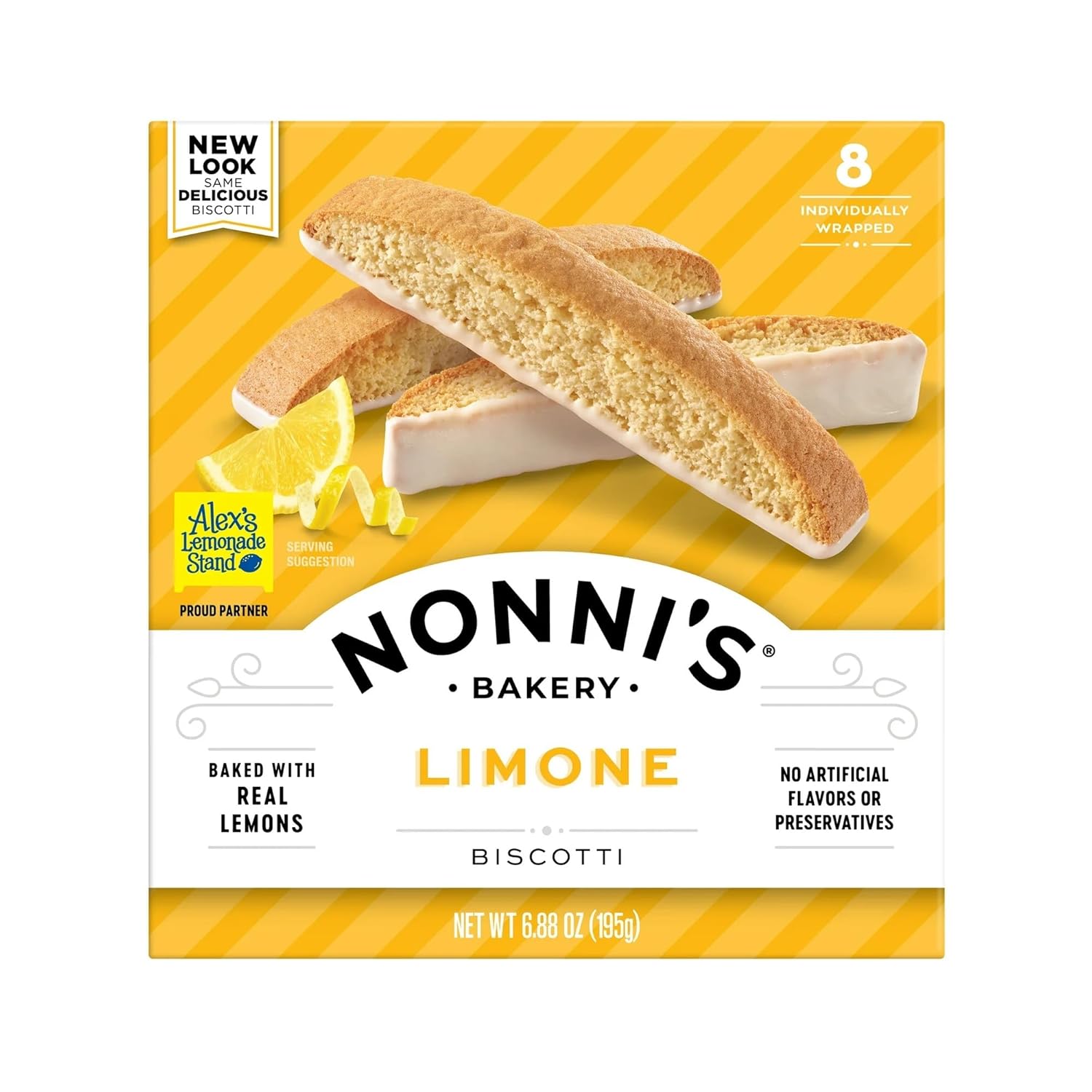 Biscotti Cookies Variety Pack – Dark Chocolate & Limone Flavors (4 Boxes) – Italian Biscotti Snack for Coffee Extra Gift