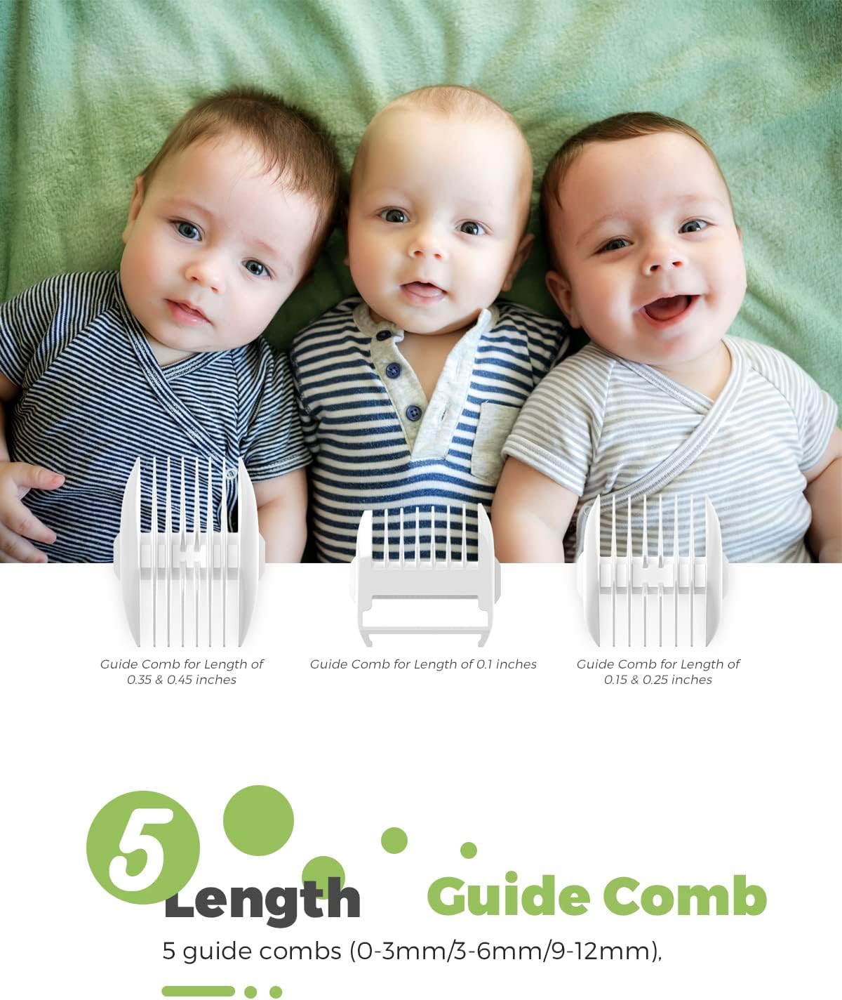 Baby Hair Clipper, Quiet Hair Trimmer for Kids and Children, Waterproof Rechargeable Cordless Haircut Kit for Toddler : Beauty & Personal Care