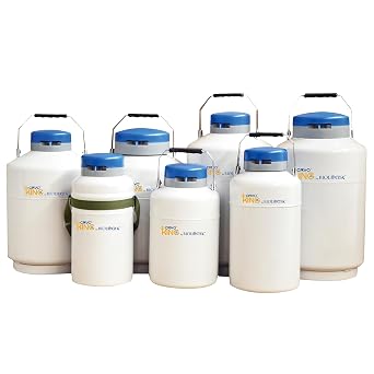 3L Liquid Nitrogen Tank, Cryogenic Container with 6 Canisters, Aluminum Alloy Portable Dewar with Lockable Lid, Cryogenic Tank for Industry, Scientific No Liquid Nitrogen