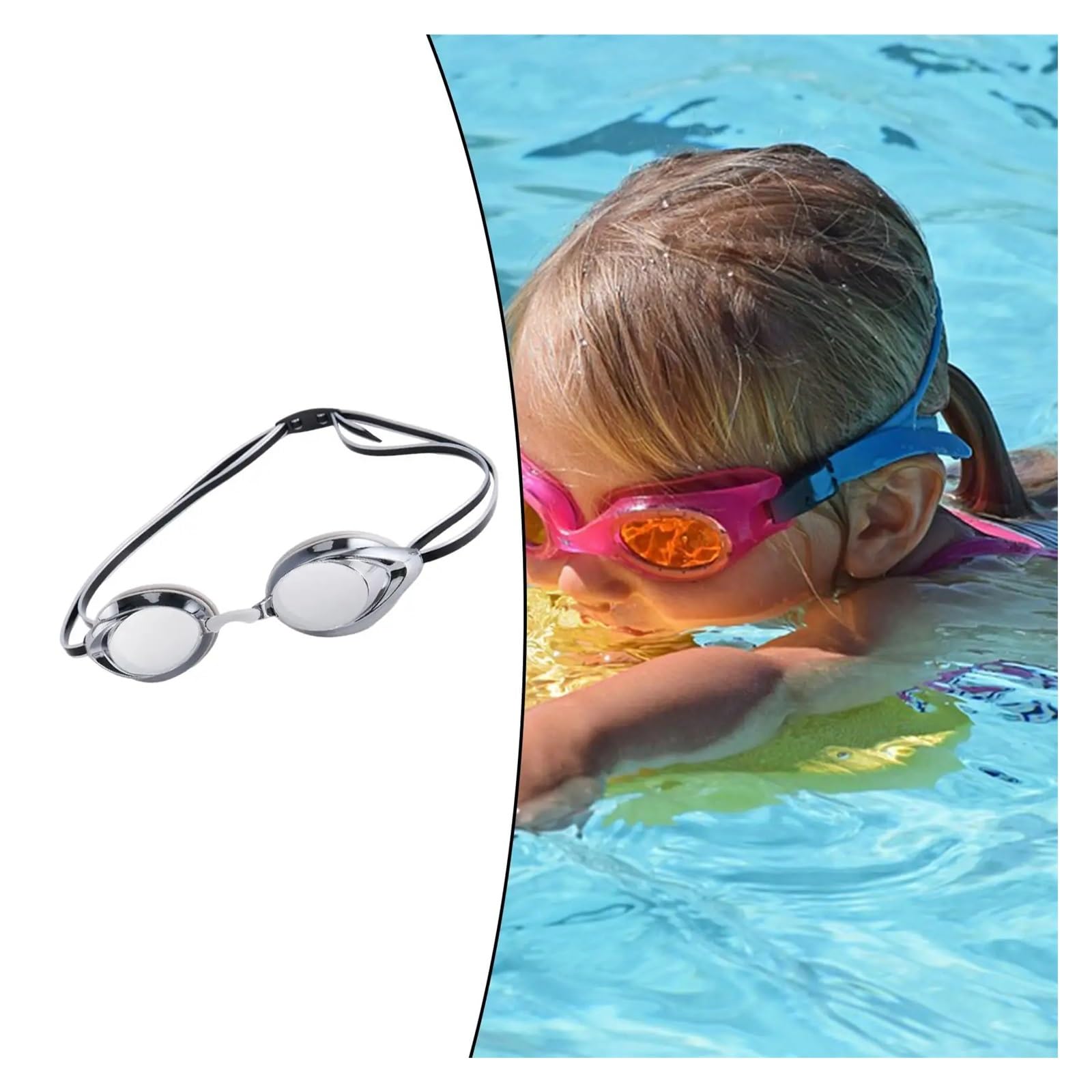 8 Stück Wassergläser, professionelle Schwimmbrille for Erwachsene, wasserabweisender Schwimmschutz, beschlagfrei, verstellbar Schwimmbrille