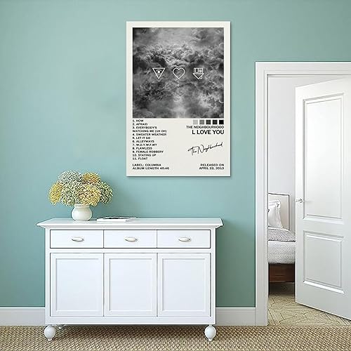 Miniatura 4 de UTOYA Póster con texto en inglés The Neighbourhood I Love You (I Love You), pintura decorativa en lienzo para dormitorio, 12 x 18 pulgadas