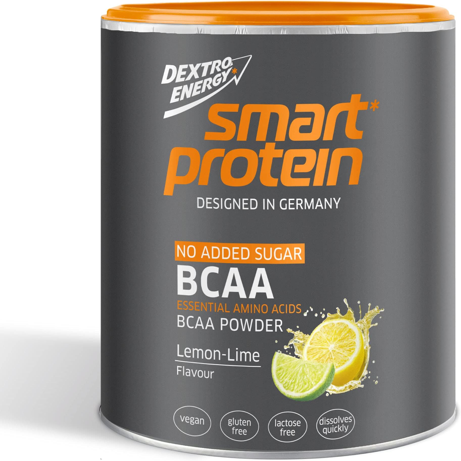Dextro Energy Protein BCAA I 3333 mg BCAAS per Serving I BCAA Amino Acids I 2:1:1 Ratio I VEGAN I Lemon & Lime I Powder & Hydration Drink I For Training and Recovery