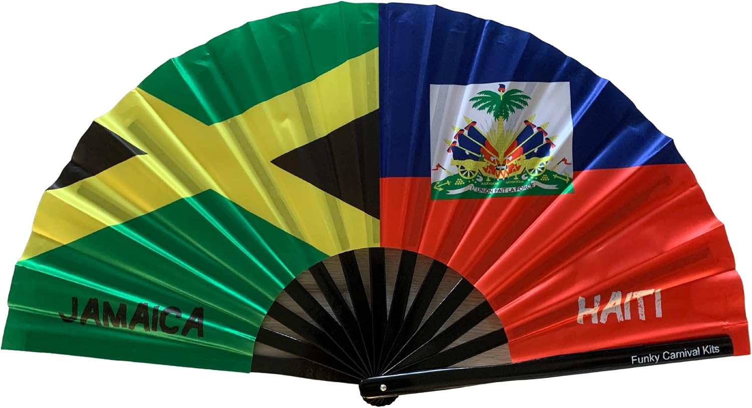 Caribbean Countries Flags Mix Folding Fan|Clack Fan for Carnival| Jamaica Vacation Fan|Summer fan|Carnival Accessories|Dual