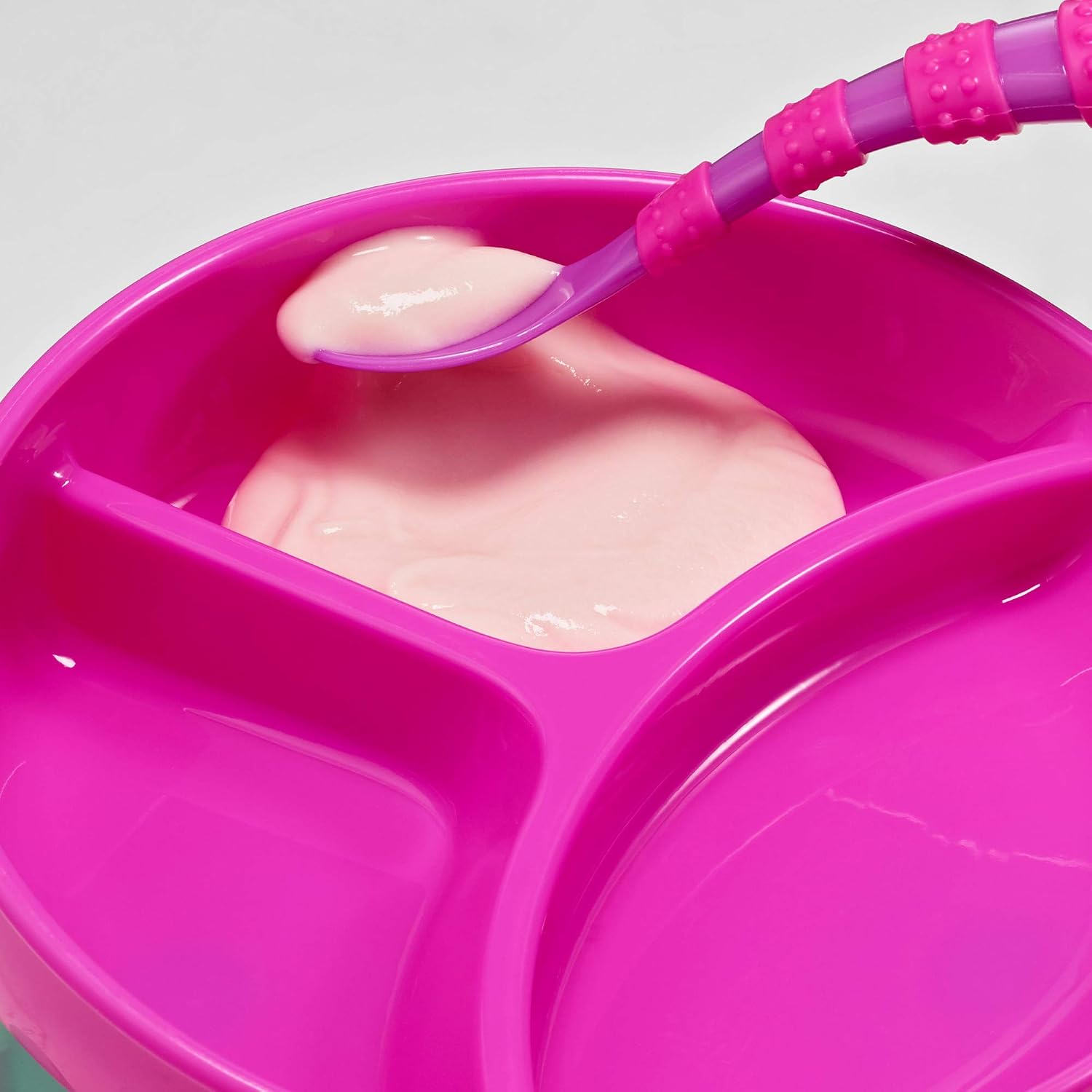 The First Years Inside Scoop Suction Sectioned Plate, Purple/Pink
