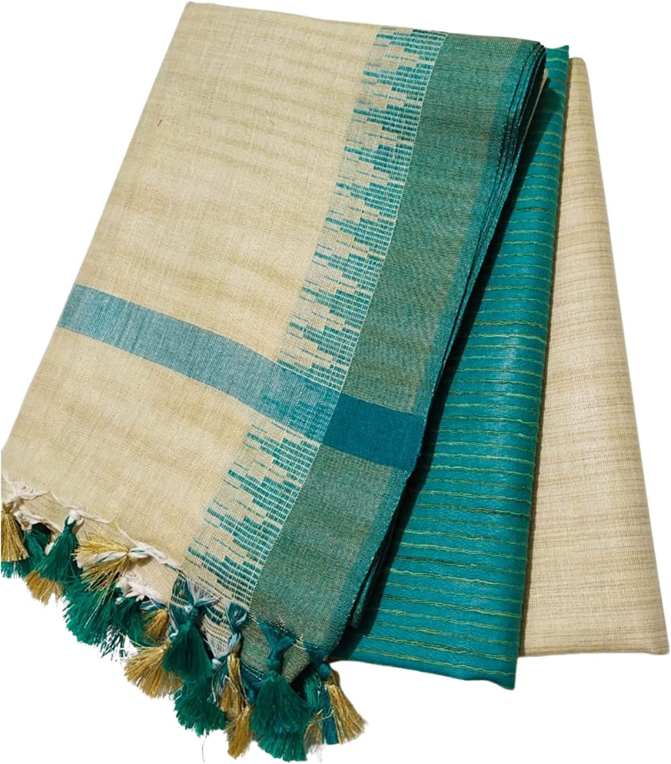 Bhagalpuri Handloom Cotton Salwar Suit Unstiched Dress Materials ! Top, Bottom and Dupatta-image-38