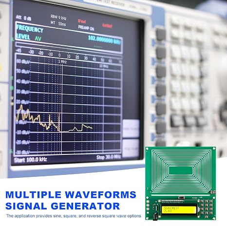 0.01Hz~300000Hz Schumann Generator 7.83Hz Adjustable Schumann Sine Square Wave Resonance Generator, Ultra Low Frequency Pulse Generatorfor Improving Sleep and Heathly