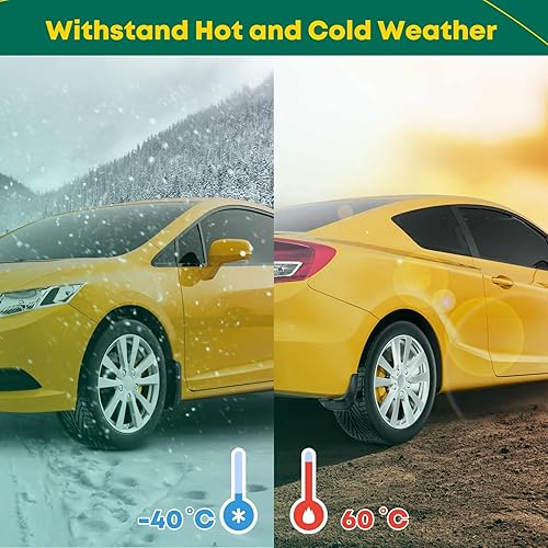 Miniatura 8 de YHTAUTO Juego de 4 protectores contra salpicaduras para Chevrolet Corvette Impala Cobalt Malibu HHR S10 Aveo, no preperforados, delantero y trasero