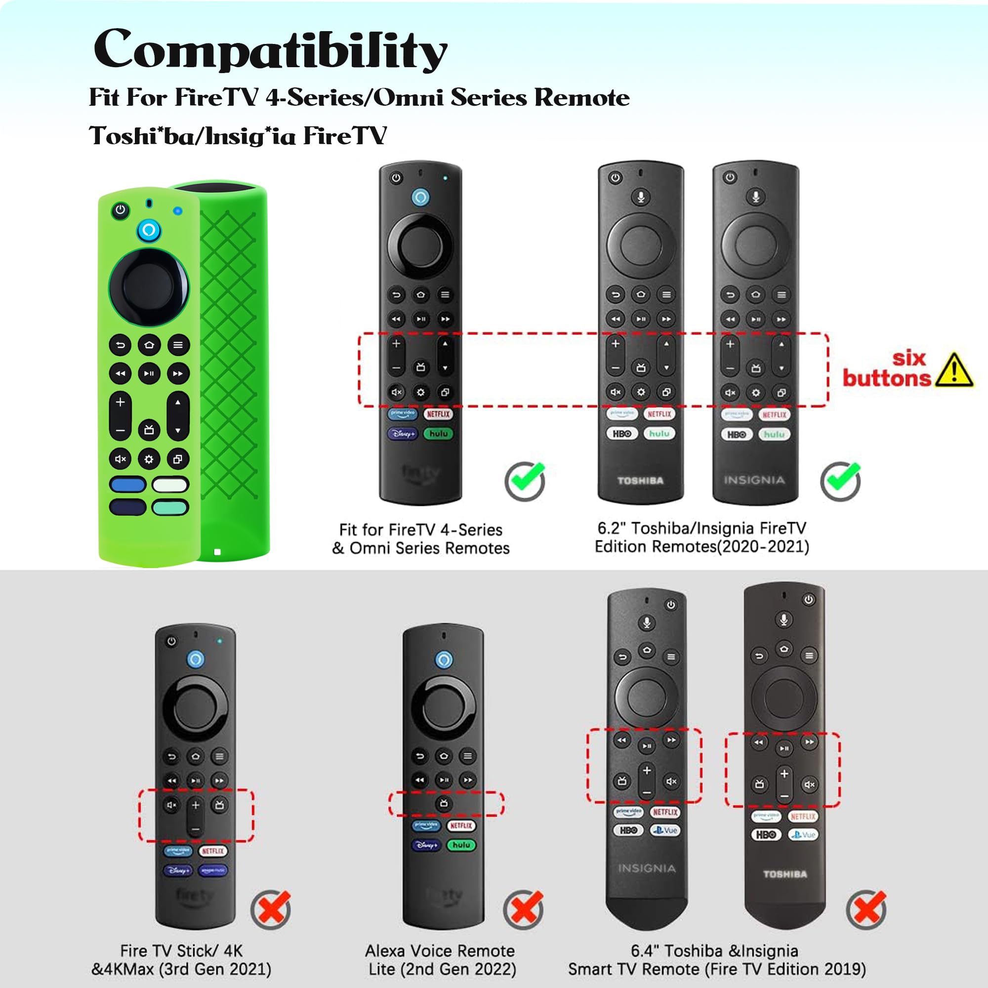 Funda para control remoto Fire Stick 4k+ Max, Toshiba, Insignia Fire TV, funda de silicona que brilla en la oscuridad (morado)