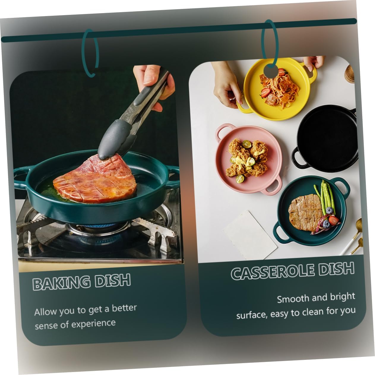 Ceramic Lasagna Baking Dish High Temperature Resistant Barbecue Pan for Kitchen Cooking Scratch-resistant Surface Lightweight and Portable Housewarming Gift