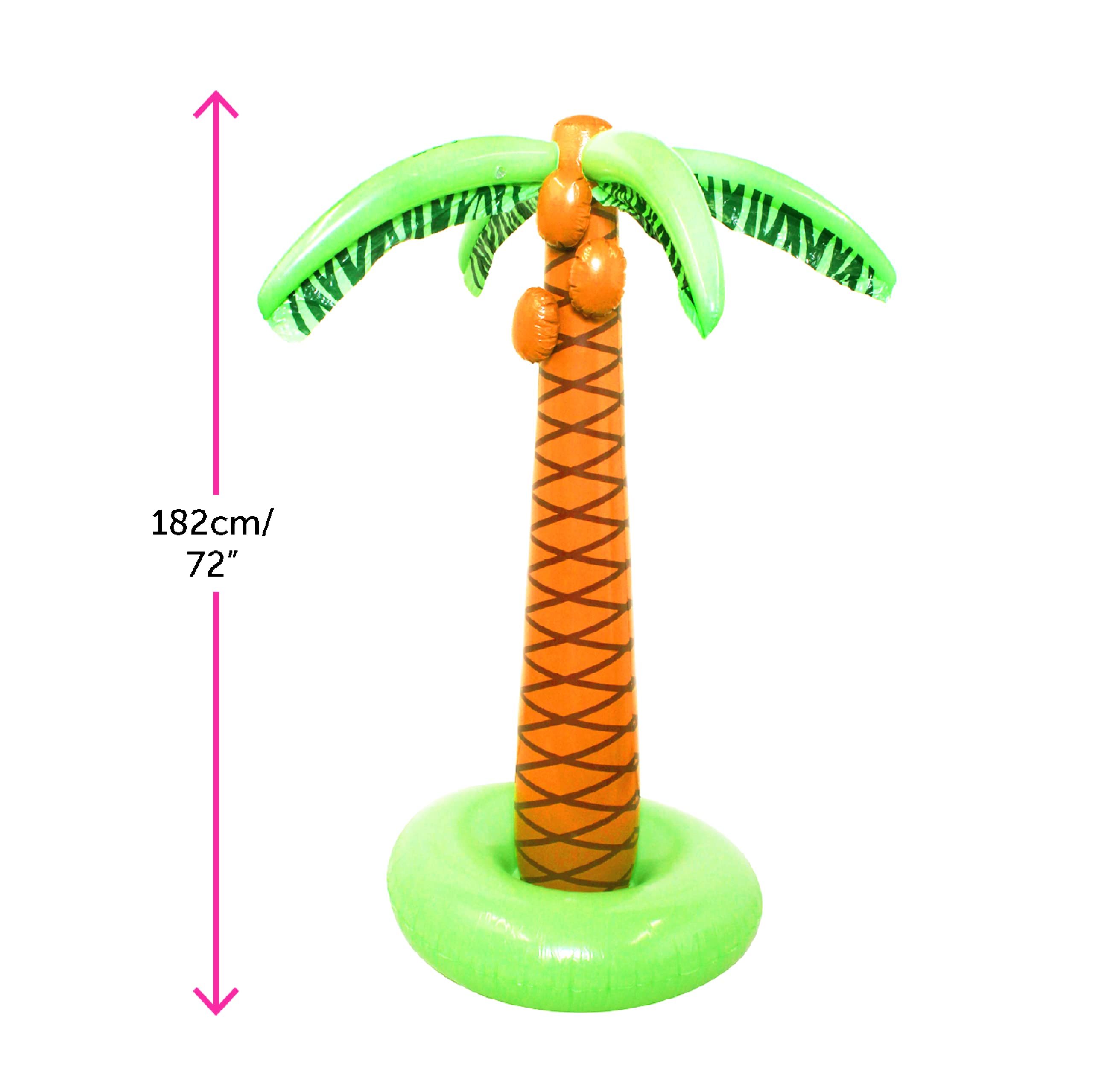 6 Palma Gonfiabile 90 Cm Per Decorazione - Addobbi Feste Tropicali, Hawaiane, Estive - Accessorio Carnevale - 3