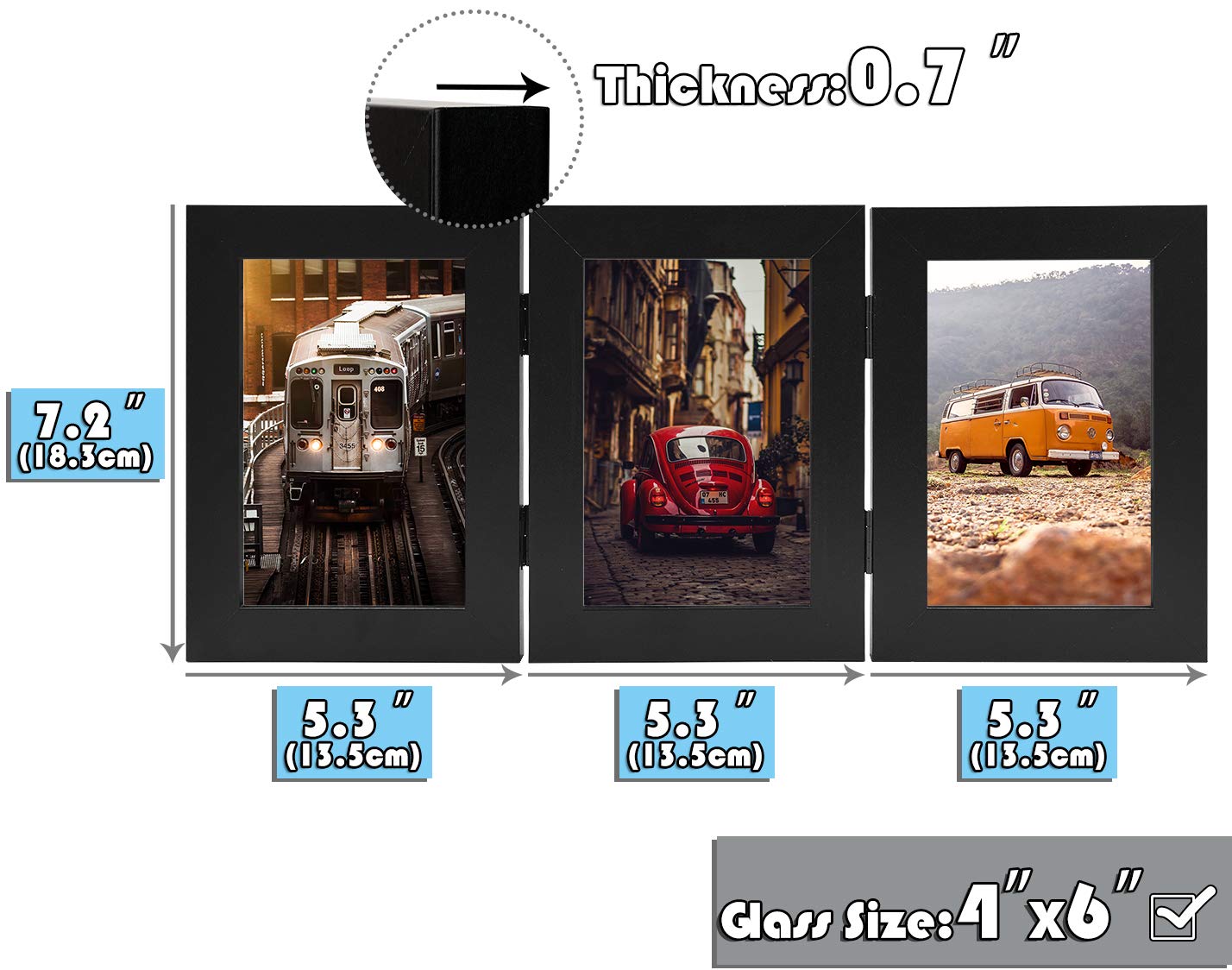 Buy Frametory, 4x6 Hinged Frame with Front Glass Made to Display