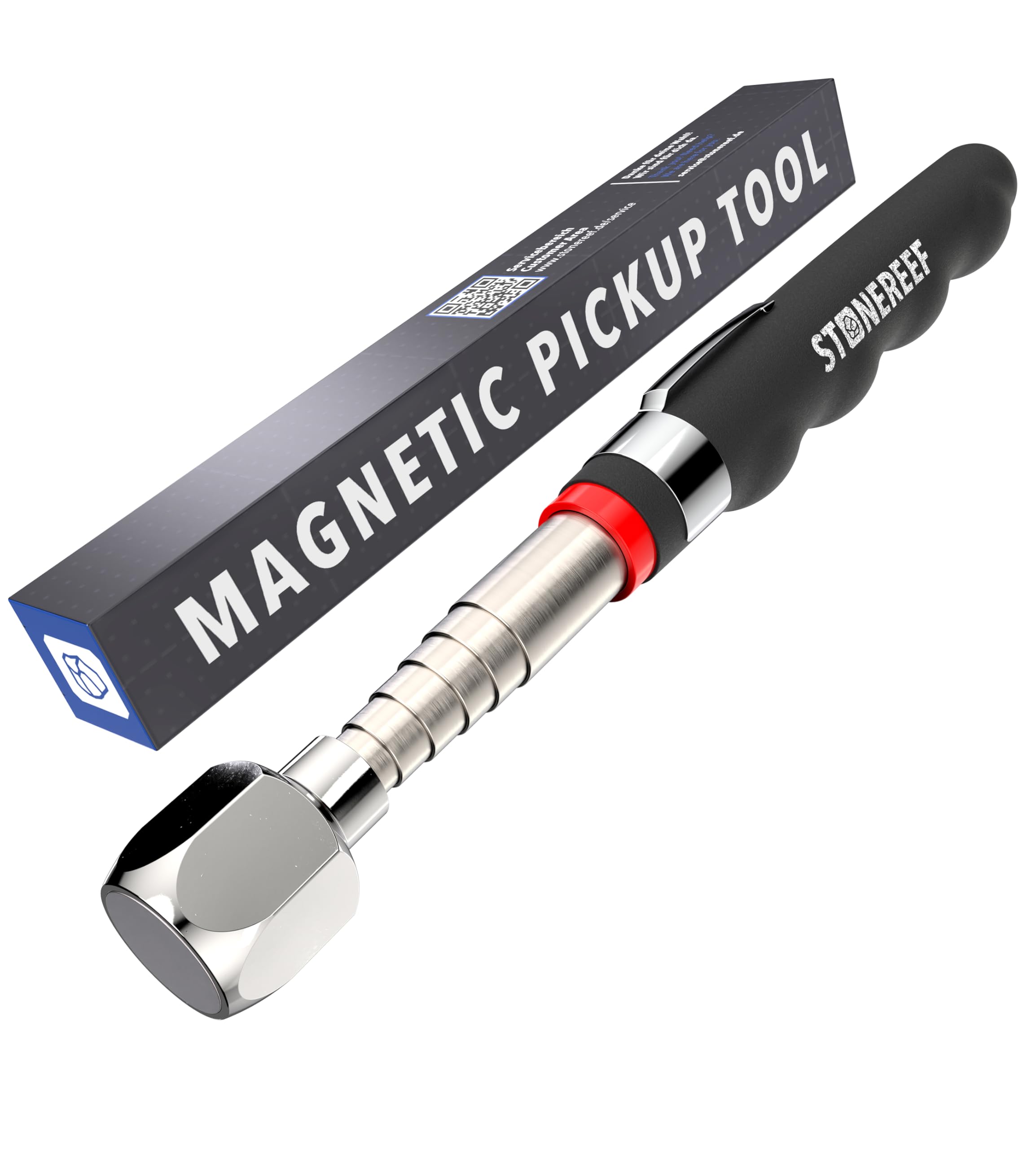 Telescopic Magnetic Pickup Tool 18-77 cm – Extendable Stainless Steel Magnetic Stick – 125g High Capacity Lifter – for Screws, Nails, Keys & Metal Parts in Hard-to-Reach Areas