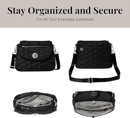 Miniatura 5 de Baggallini Calais Crossbody Bags for Women 10x7 Lightweight Water-Resistant Travel Purse, RFID & Interior Organization