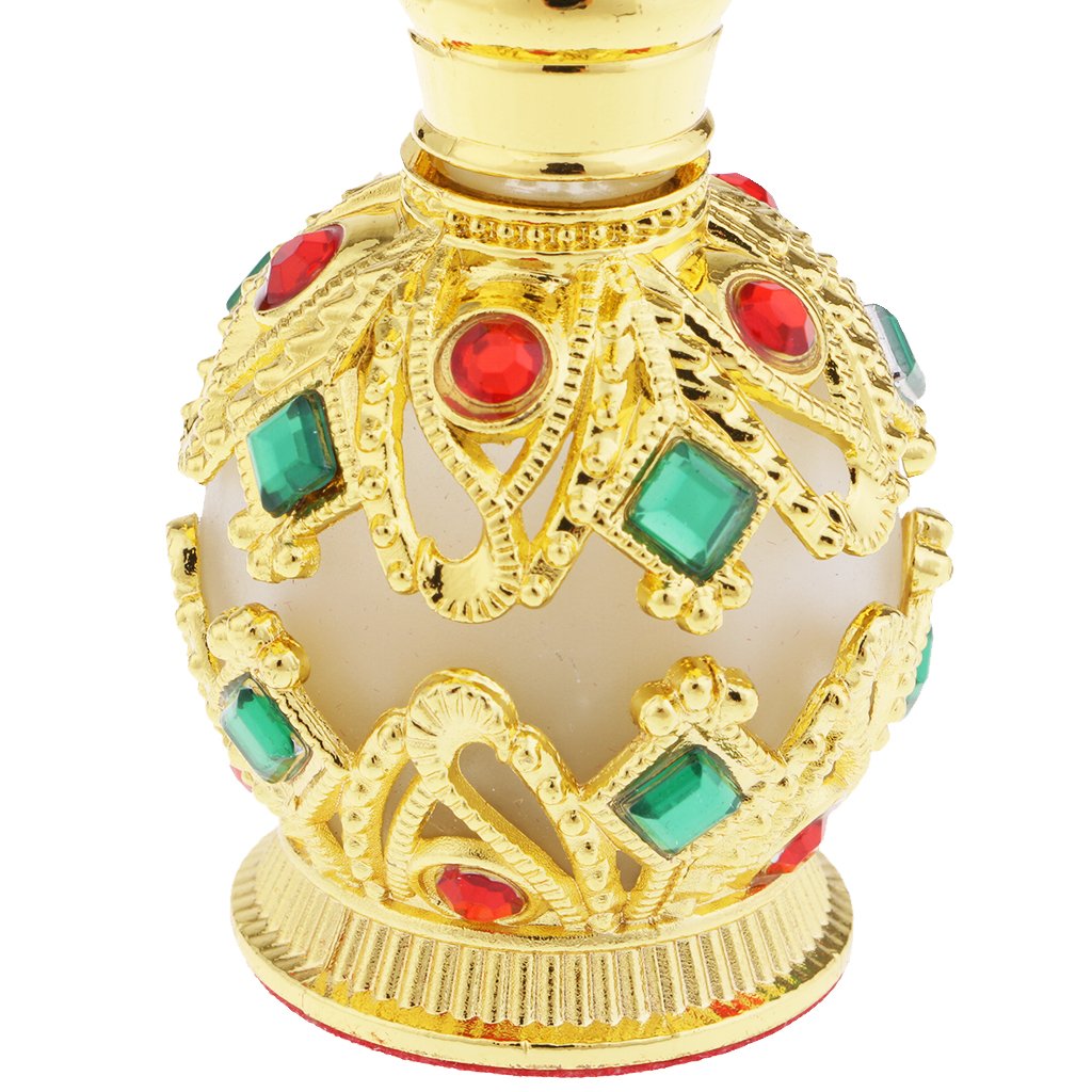 15ml Metal Perfume Bottle Essential Oils Bottle Middle East Style Gold Collectibles | Vanity Perfume & Shaving | Perfumes | Decorative Glass/Crystal-image-30