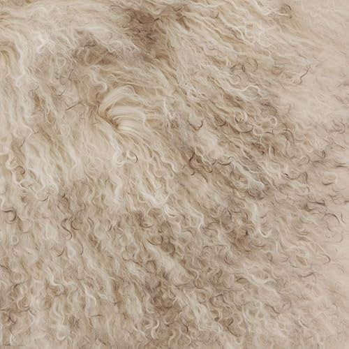 Vista 138 de SARO LIFESTYLE Almohada de lana de cordero mongol 100% con relleno de poliéster, 20 pulgadas, gris