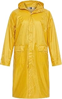 POSEIDON Regenmantel Herren Regenmantel Wasserdichte Lange Regenjacke Outdoor Wiederverwendbare Regenbekleidung mit Kapuze
