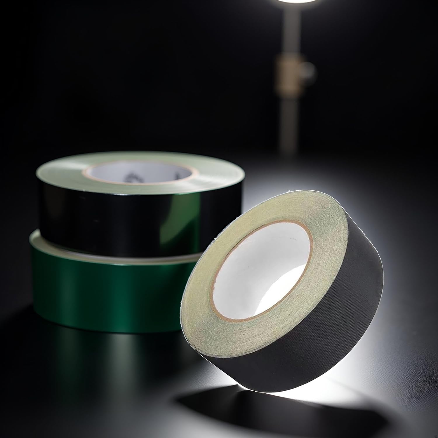 Jinshining Gaffer Tape Black 1 inch X 30 Yards, Heavy Duct Matte Finish Gaff Tape, Non Reflective, Waterproof, No Residue, Tear by Hand for Photography, Filming Backdrop, Production，Adhesive Tapes