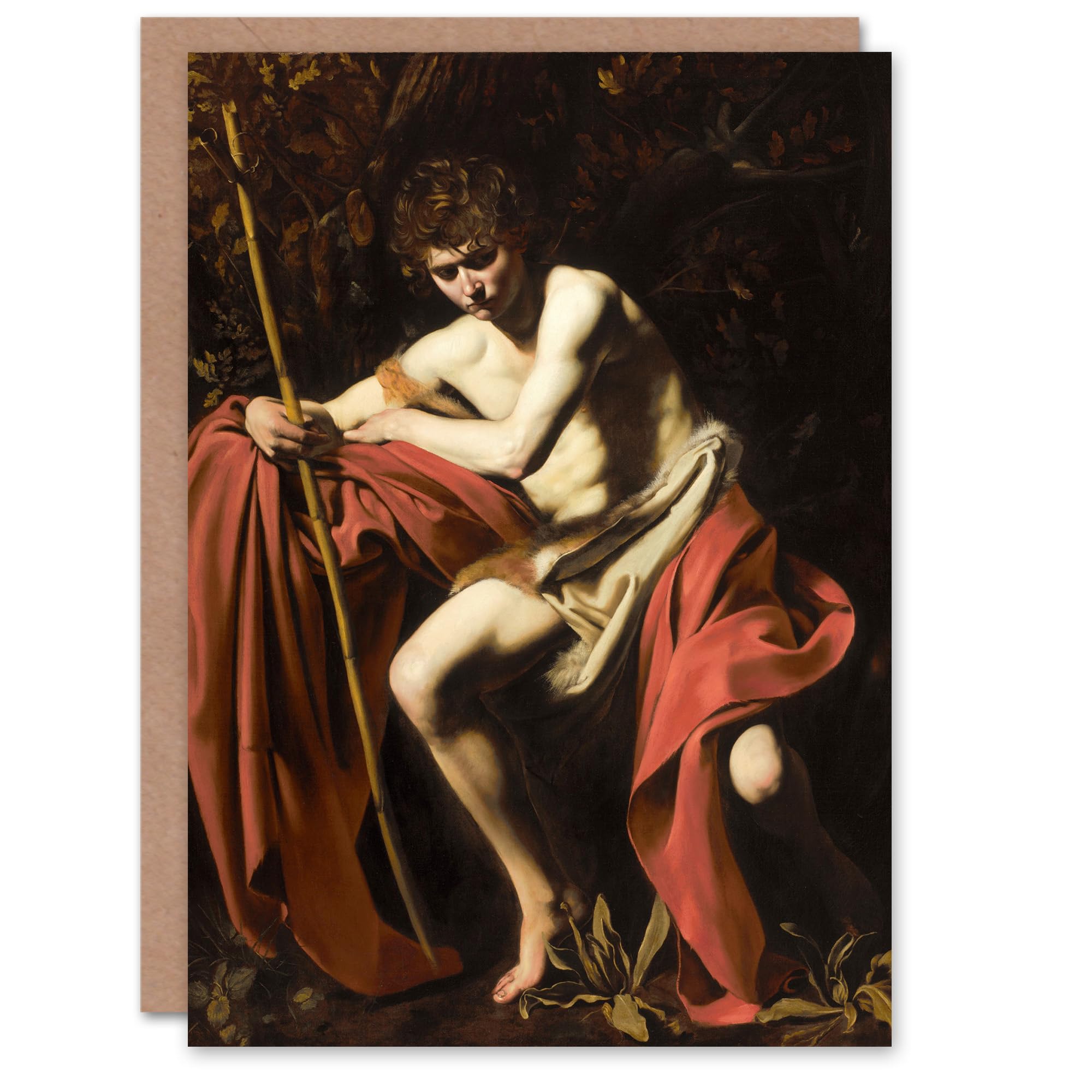 Artery8 Caravaggio Art Card Saint John the Baptist in the Wilderness