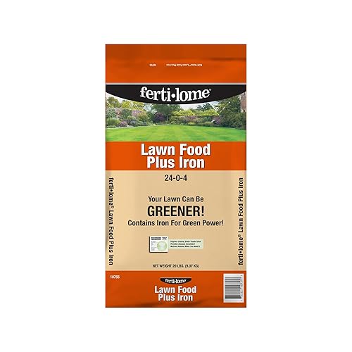 Fertilome (10755) Alimento para césped más hierro 24-0-4 (20 libras)