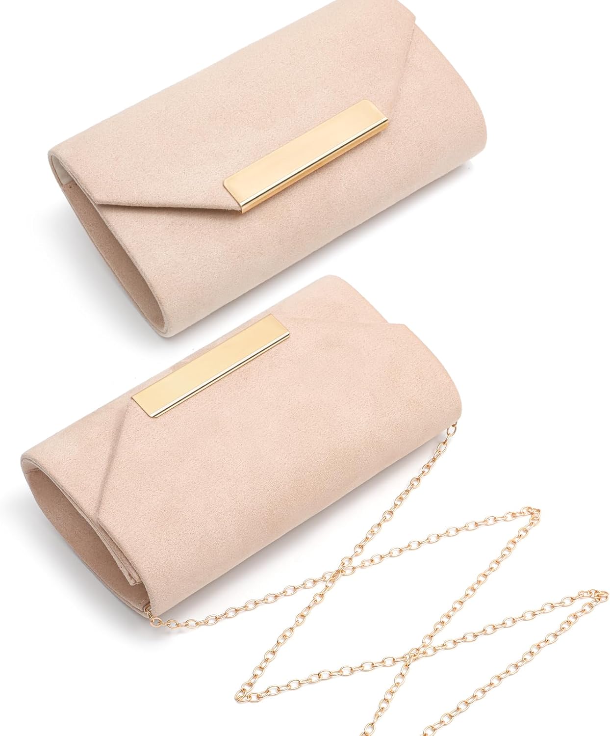 Clutch Purses for Women Evening Bag Faux Suede Formal Party Wedding Cocktail Prom - Image 6