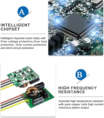 Miniatura 7 de Convertidor DC DC Reductor 30-90V 24v 48v 60v 72v a 24v DC Convertidor reductor reductor reductor 15A 360W DC Regulador de voltaje para carrito de