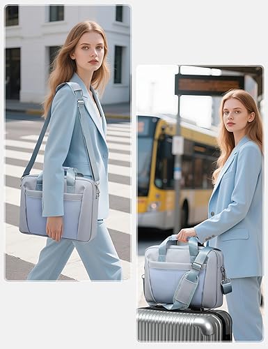 Miniatura 7 de Bolsa de hombro para laptop de 15 a 16.3 pulgadas, resistente al agua, compatible con MacBook Pro 16, MacBook Air 15 M4, HP, Dell, ASUS Notebook,