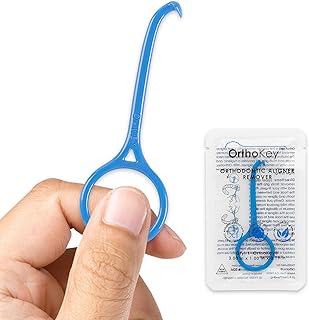 Clear Aligner Removal Tool - Hygienic Retainer Removal Tool - Invisible Removable Braces Grabber - Fits in Dental Cases or Aligner Case (Blue, 1-Pack)