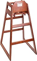 Vista 2 de Silla alta de madera para restaurante lista para montar, sillas altas para bebés, silla de alimentación duradera con escalones, sillas altas