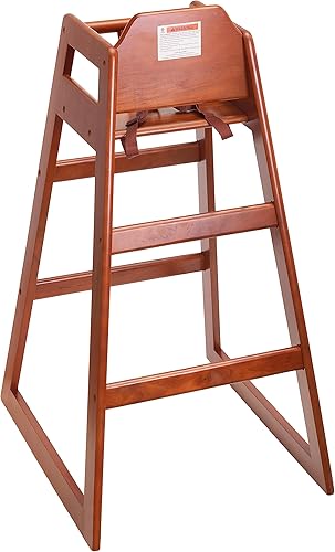 Miniatura 2 de Silla alta de madera para restaurante lista para montar, sillas altas para bebés, silla de alimentación duradera con escalones, sillas altas