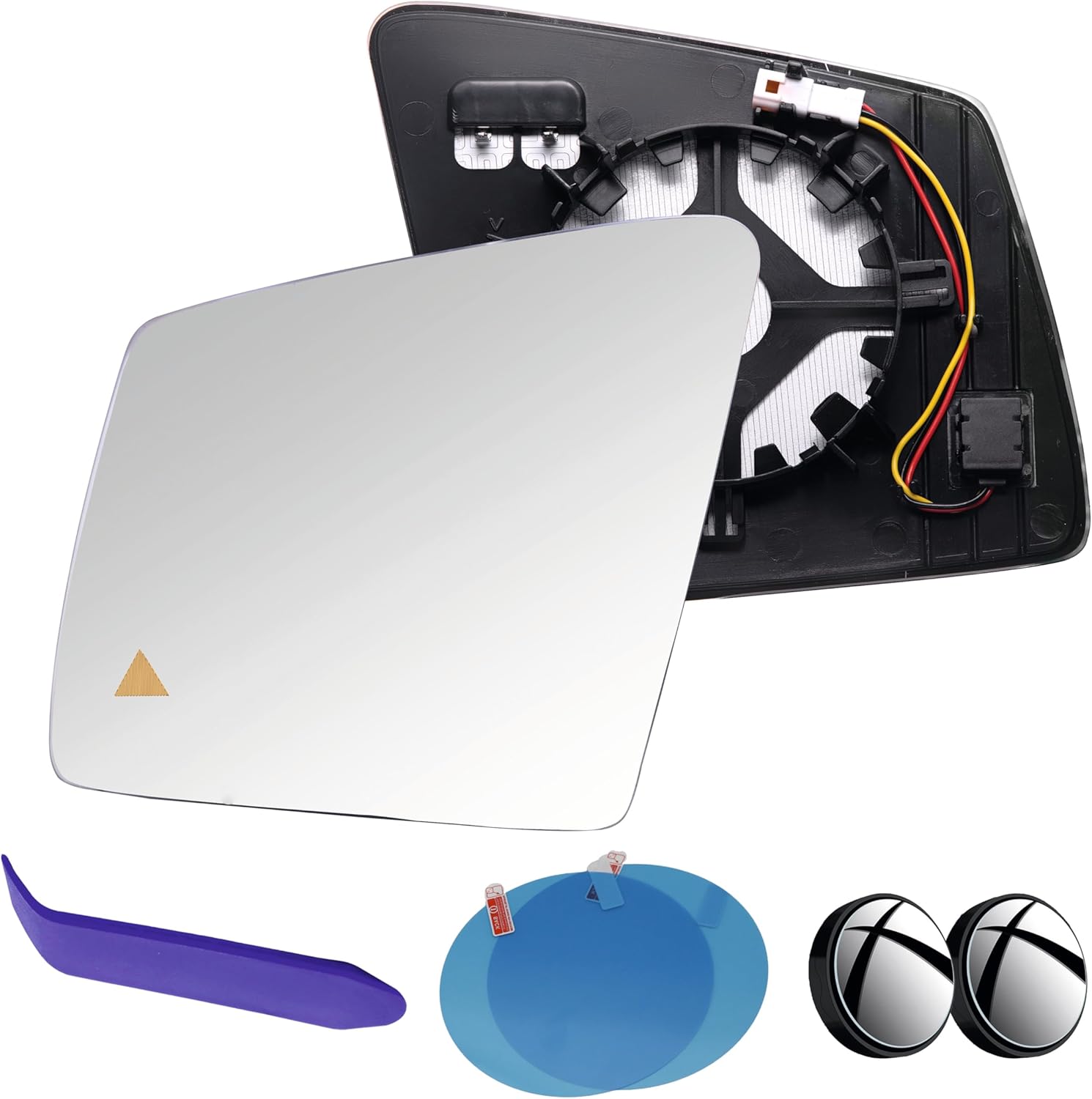 EAP Passenger Side Mirror Glass Compatible With Mercedes ML GL GLE GLS G-Class R Class, Heated With Blind Spot Without Auto Dimming, 1668101419