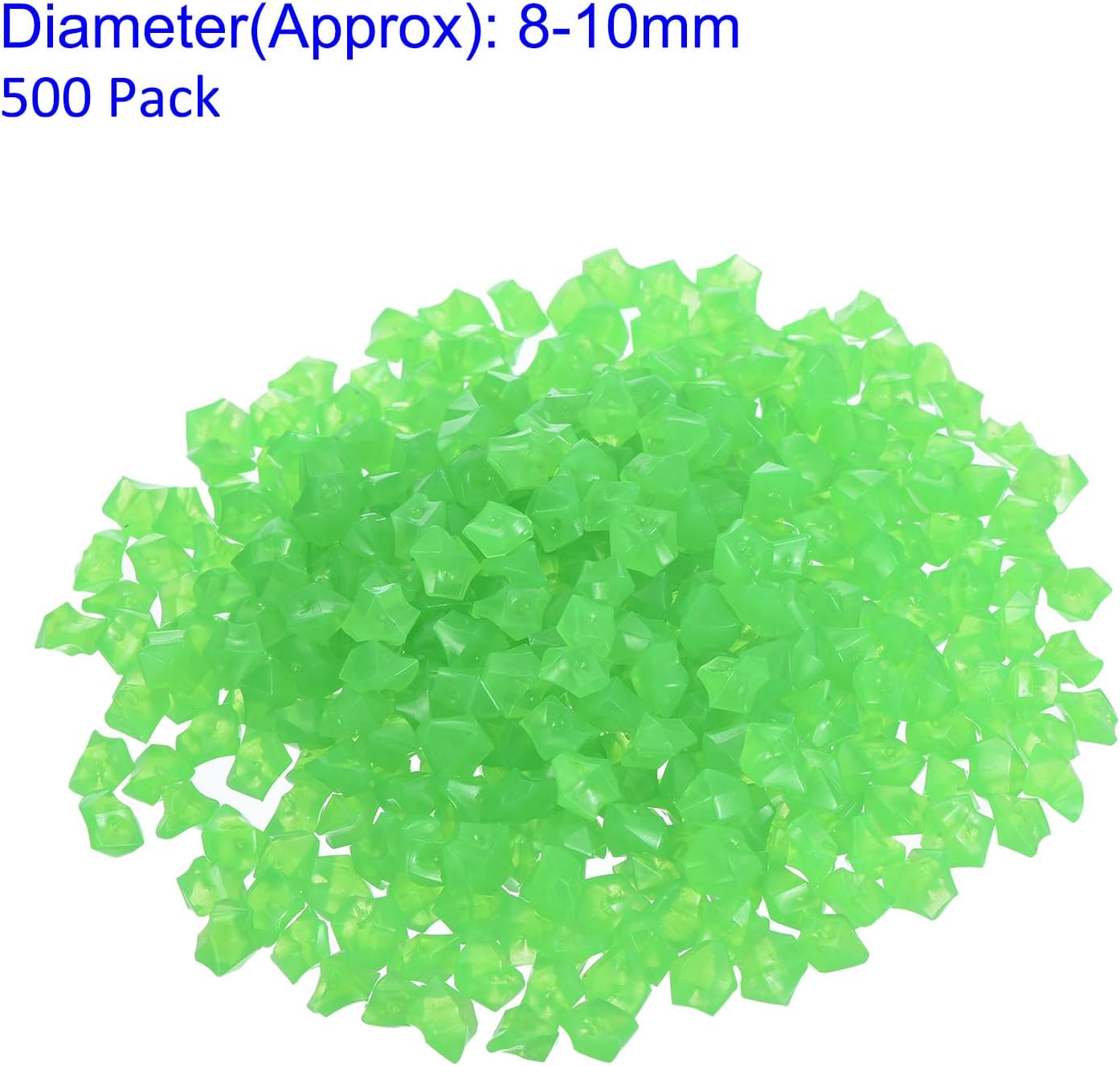 YOKIVE 500 Pcs Glow in The Dark Rocks, Glowing Stones Luminous Decorative Pebbles, Great for Garden, Yard, Pool, Fish Tank, Walkways (Green, 8-10-mm)