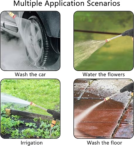 Miniatura 5 de BENBOR Limpiador de presión eléctrica de 24 V, limpiador de presión portátil inalámbrico, boquilla multifunción, motor de cobre alimentado por