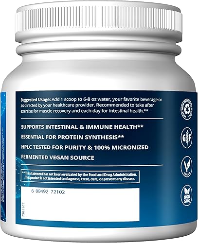 Miniatura 7 de MRM Nutrition L-Glutamina  5000 mg  Recuperación  Aminoácidos  Apoyo muscular  Inmune  Salud intestinal  Fermentado  200 porciones