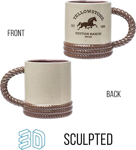 Miniatura 2 de Silver Buffalo Yellowstone Cowboy Boot - Taza de cerámica esculpida en 3D, 20 onzas